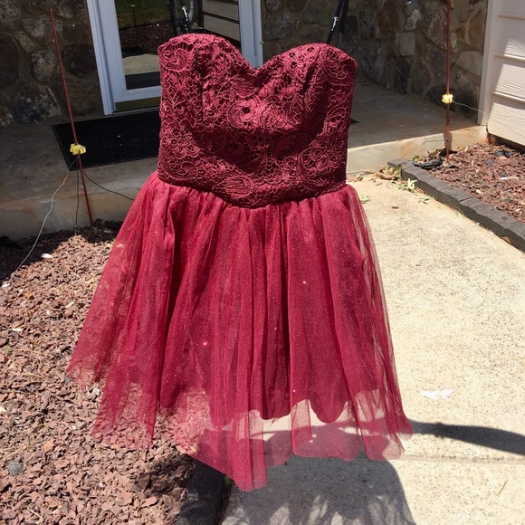 Speechless Girls/Junior Sz 5 Burgundy Dress - Picture 2 of 6